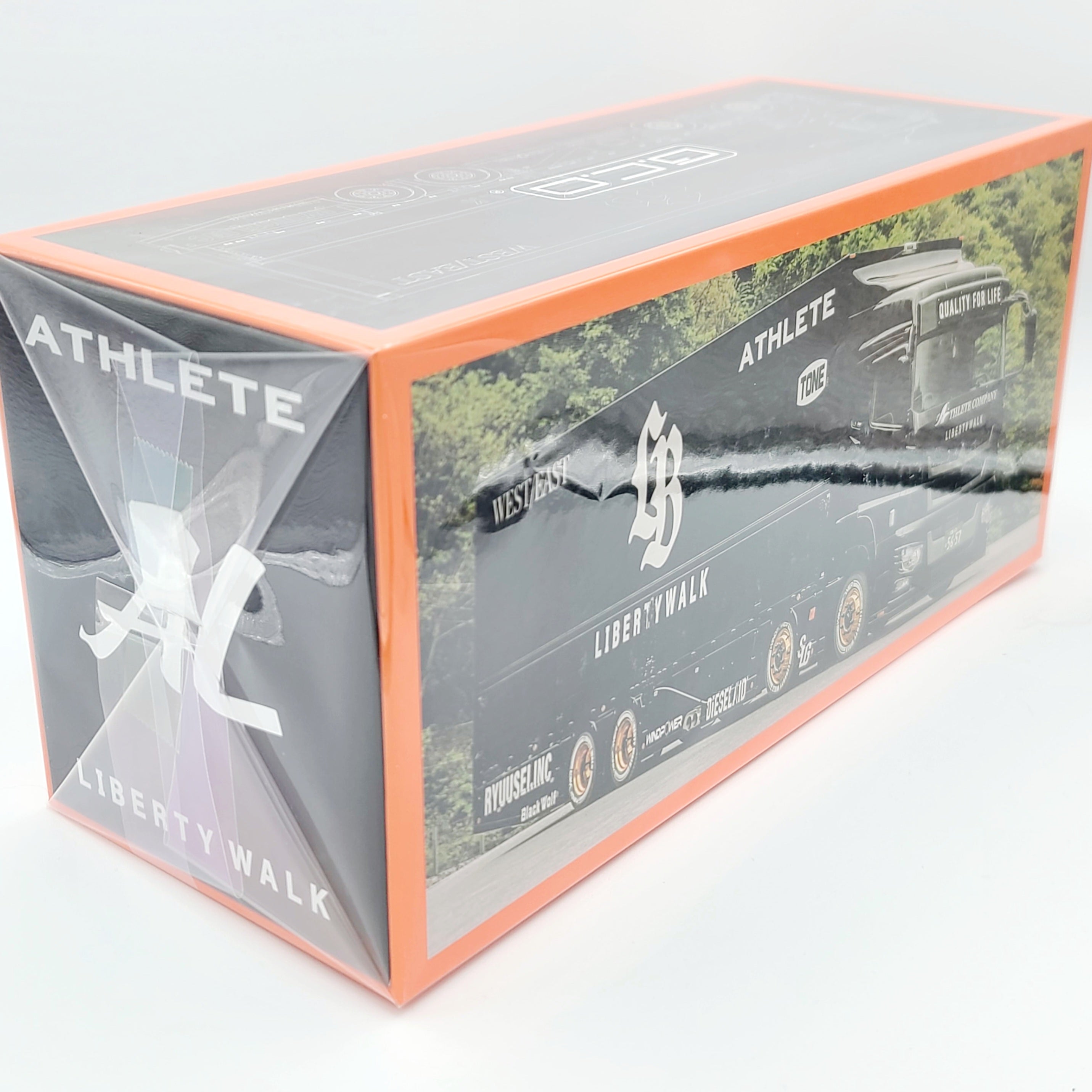 GCD Liberty Walk LB-Trucks Mitsubishi Fuso Super Great Transport Truck "Athlete" - 1:64 scale (2025 Release)